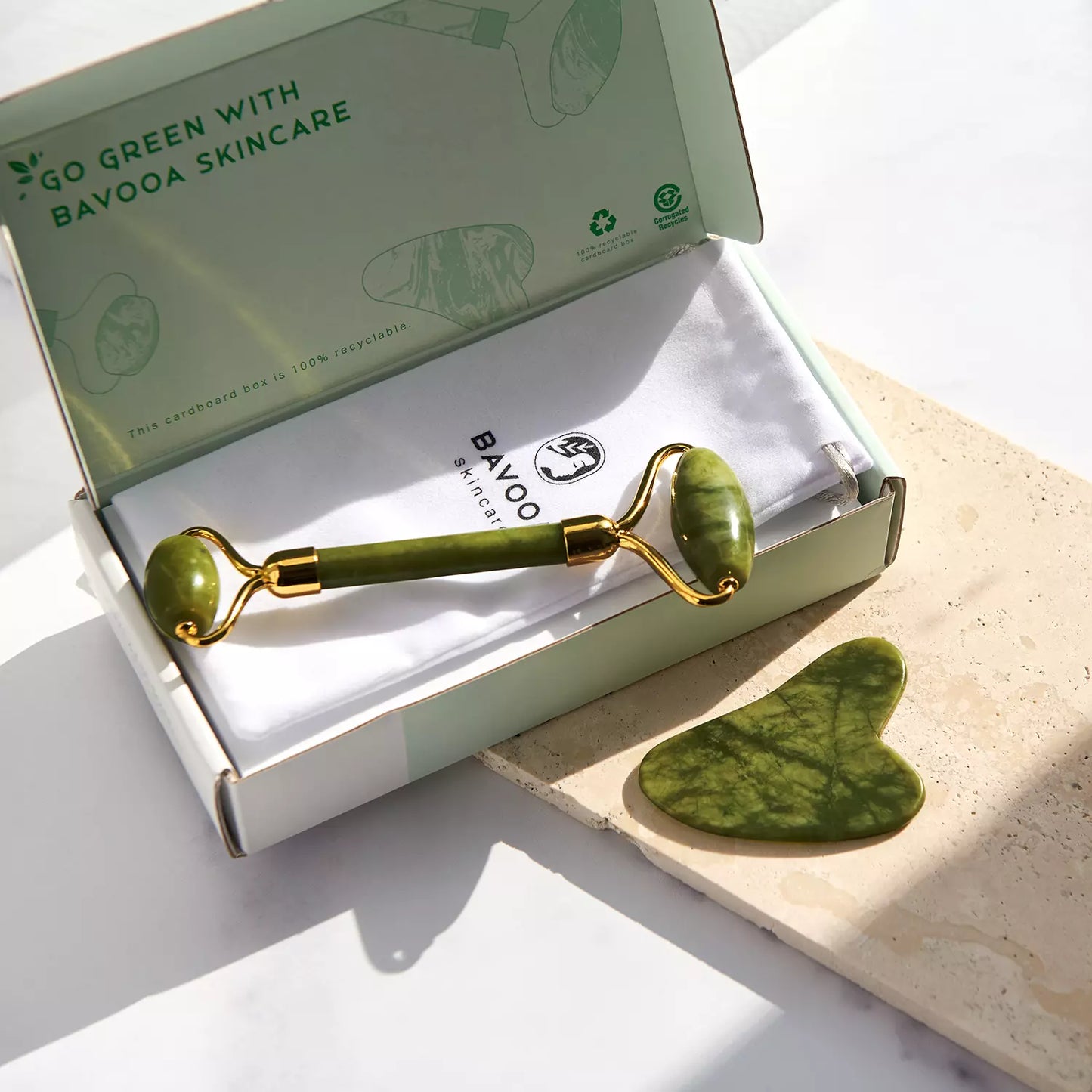 Jade Roller and Gua Sha Set
